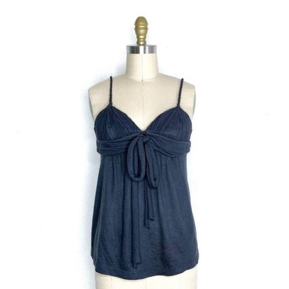 Hanii Y Sleeveless Silk Trim Twist Tie Cami Top Womens IT 40, US 4